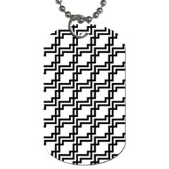 Pattern-monochrome-repeat Dog Tag (one Side) by Semog4