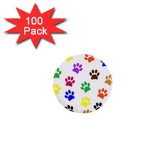 Pawprints-paw-prints-paw-animal 1  Mini Buttons (100 Pack)  by Semog4