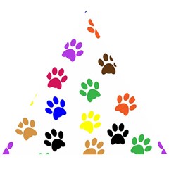 Pawprints-paw-prints-paw-animal Wooden Puzzle Triangle by Semog4