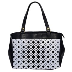 Square-diagonal-pattern-monochrome Oversize Office Handbag by Semog4