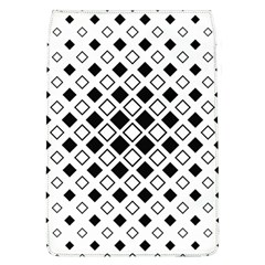 Square-diagonal-pattern-monochrome Removable Flap Cover (l) by Semog4