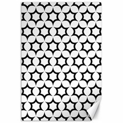 Pattern-star-repeating-black-white Canvas 20  X 30  by Semog4