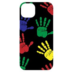 Handprints-hand-print-colourful Iphone 14 Plus Black Uv Print Case by Semog4