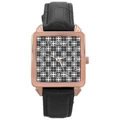 Pattern-vector-halftone-wallpaper Rose Gold Leather Watch  by Semog4