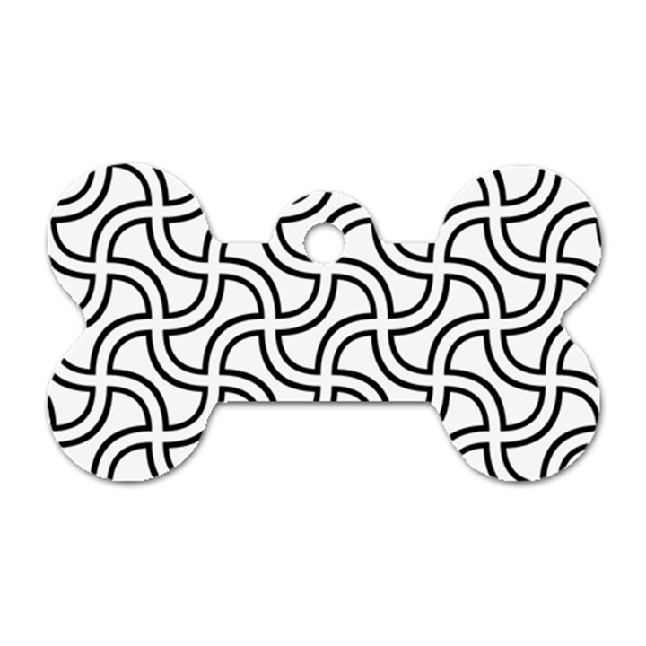 Pattern-monochrome-repeat- Dog Tag Bone (Two Sides)