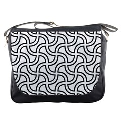 Pattern-monochrome-repeat- Messenger Bag by Semog4