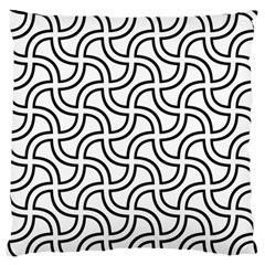Pattern-monochrome-repeat- Large Premium Plush Fleece Cushion Case (one Side) by Semog4