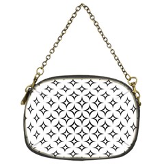 Star-curved-pattern-monochrome Chain Purse (two Sides)