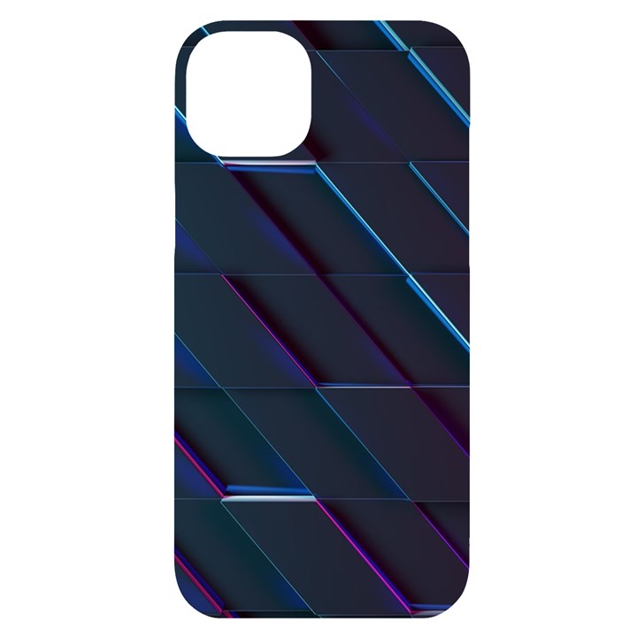 Glass-scifi-violet-ultraviolet iPhone 14 Plus Black UV Print Case