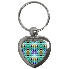 Mosaic-triangle-symmetry- Key Chain (heart) by Semog4