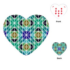 Mosaic-triangle-symmetry- Playing Cards Single Design (heart) by Semog4