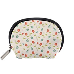 Floral-pattern-wallpaper-retro Accessory Pouch (small) by Semog4