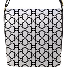 Black-pattern-halftone-wallpaper Flap Closure Messenger Bag (s) by Semog4