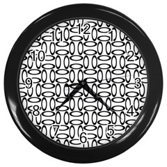 Ellipse-pattern-ellipse-dot-pattern Wall Clock (black) by Semog4