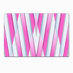 Geometric-3d-design-pattern-pink Postcard 4 x 6  (pkg Of 10) by Semog4