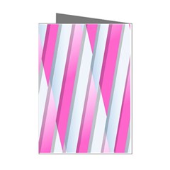 Geometric-3d-design-pattern-pink Mini Greeting Cards (pkg Of 8) by Semog4