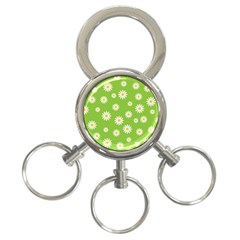 Daisy-flowers-floral-wallpaper 3-ring Key Chain by Semog4