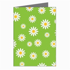 Daisy-flowers-floral-wallpaper Greeting Cards (pkg Of 8) by Semog4