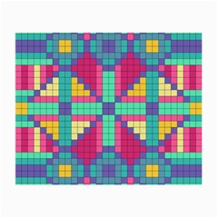 Checkerboard-squares-abstract--- Small Glasses Cloth (2 Sides) by Semog4