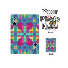 Checkerboard-squares-abstract--- Playing Cards 54 Designs (mini) by Semog4