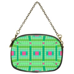 Checkerboard-squares-abstract-- Chain Purse (one Side) by Semog4