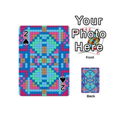 Checkerboard-squares-abstract Playing Cards 54 Designs (mini) by Semog4