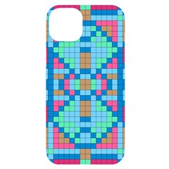 Checkerboard-squares-abstract Iphone 14 Plus Black Uv Print Case by Semog4