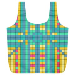 Checkerboard-squares-abstract- Full Print Recycle Bag (xl) by Semog4