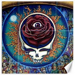 Grateful Dead Skull Rose Canvas 20  X 20  by Semog4