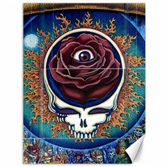 Grateful Dead Skull Rose Canvas 36  X 48  by Semog4