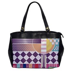 Abstract Shape Color Gradient Oversize Office Handbag by Semog4