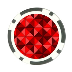 Red Diamond Shapes Pattern Poker Chip Card Guard (10 Pack) by Semog4