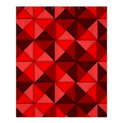 Red Diamond Shapes Pattern Shower Curtain 60  X 72  (medium)  by Semog4