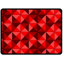 Red Diamond Shapes Pattern Two Sides Fleece Blanket (large) by Semog4