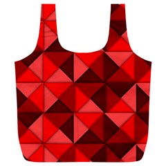 Red Diamond Shapes Pattern Full Print Recycle Bag (xxxl) by Semog4