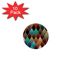 Diamond Shapes Pattern 1  Mini Buttons (10 Pack)  by Semog4