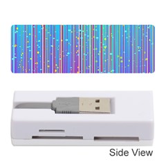 Blue Magenta Speckles Line Memory Card Reader (stick) by Semog4