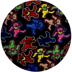 Grateful Dead Pattern Uv Print Round Tile Coaster