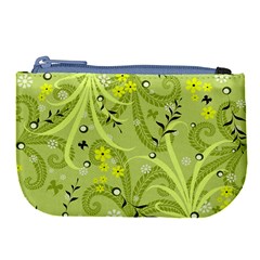 Seamless Pattern Green Garden Large Coin Purse by Semog4