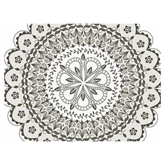 Vector Mandala Drawing Decoration Two Sides Premium Plush Fleece Blanket (extra Small) by Semog4