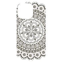 Vector Mandala Drawing Decoration Iphone 14 Pro Max Black Uv Print Case