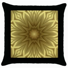 Background Pattern Golden Yellow Throw Pillow Case (black)