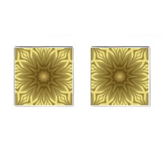 Background Pattern Golden Yellow Cufflinks (square) by Semog4