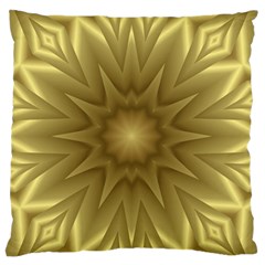 Background Pattern Golden Yellow Standard Premium Plush Fleece Cushion Case (one Side)