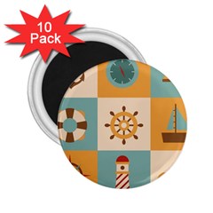 Nautical Elements Collection 2 25  Magnets (10 Pack) 