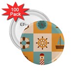 Nautical Elements Collection 2.25  Buttons (100 pack)  Front