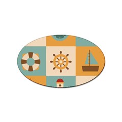 Nautical Elements Collection Sticker (oval)