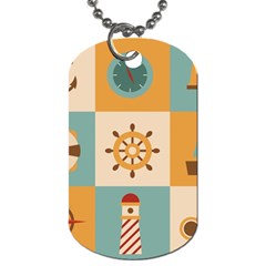 Nautical Elements Collection Dog Tag (one Side)