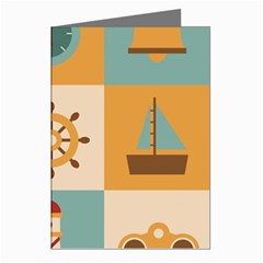 Nautical Elements Collection Greeting Cards (pkg Of 8) by Semog4