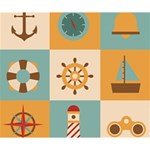 Nautical Elements Collection Deluxe Canvas 14  x 11  (Stretched) 14  x 11  x 1.5  Stretched Canvas